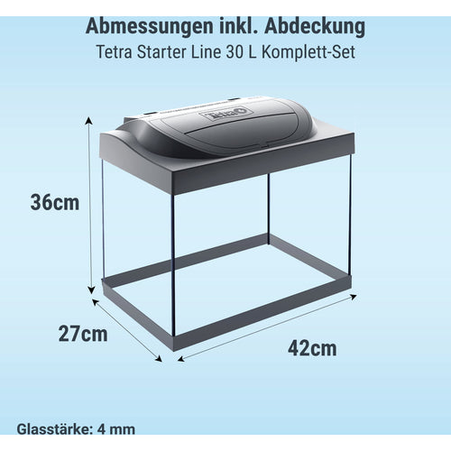TETRA Start Line akvarijum komplet, LED Cray, Crni, 30L