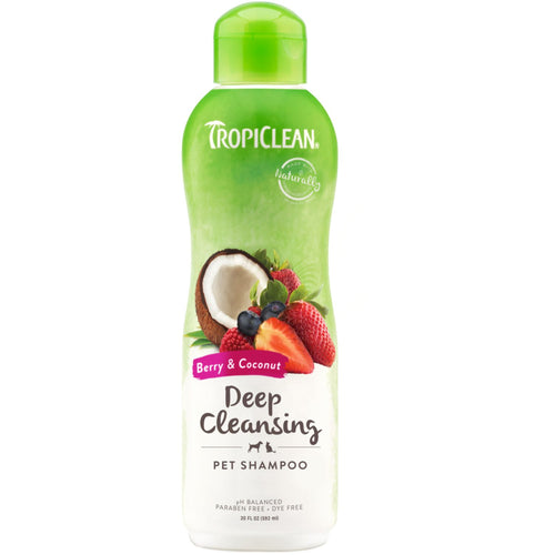 TROPICLEAN Sampon za pse i macke Berry&Coconut, za dubinsko ciscenje, 355ml