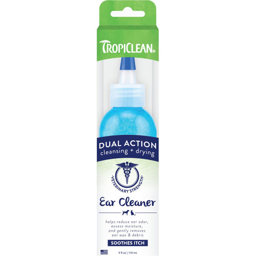 TROPICLEAN Tecnost za ciscenje usiju pasa i macaka Dual, 118ml