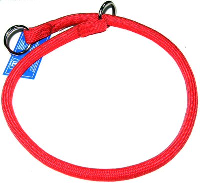 TRUSINA Zatezna ogrlica za pse od gajtana Crvena D12G