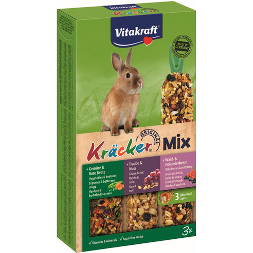 VITAKRAFT Kracker stapici za patuljaste kunice, mix voca i povrca, 3kom, 168g