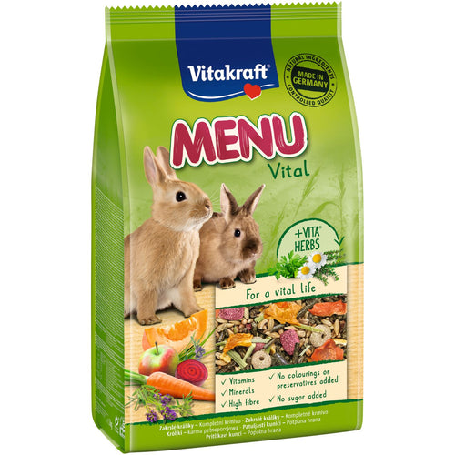 VITAKRAFT Menu potpuna hrana za patuljaste kunice, mesavina voca i povrca, 1kg