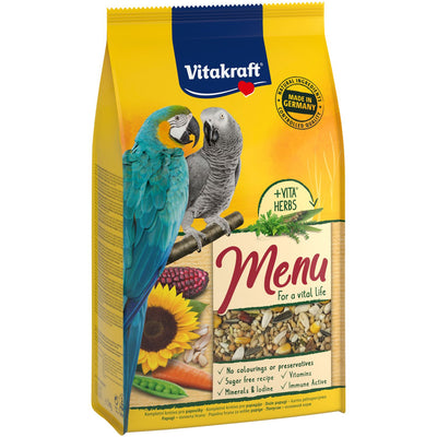 VITAKRAFT Menu potpuna hrana za velike papagaje, odabrana mesavina semenki, 1kg