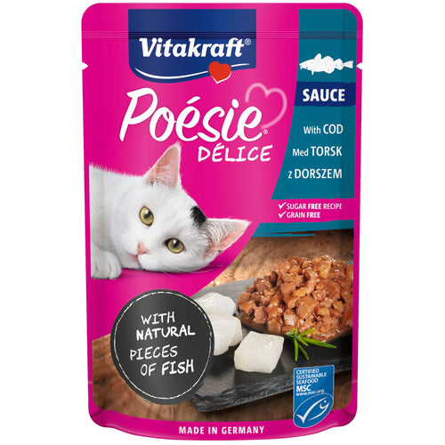 VITAKRAFT Poesie Delice, bakalar u socnom sosu, za macke, 85g