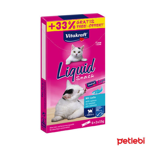 VITAKRAFT Poslastica za macke Liquid Snack s lososom 33% gratis