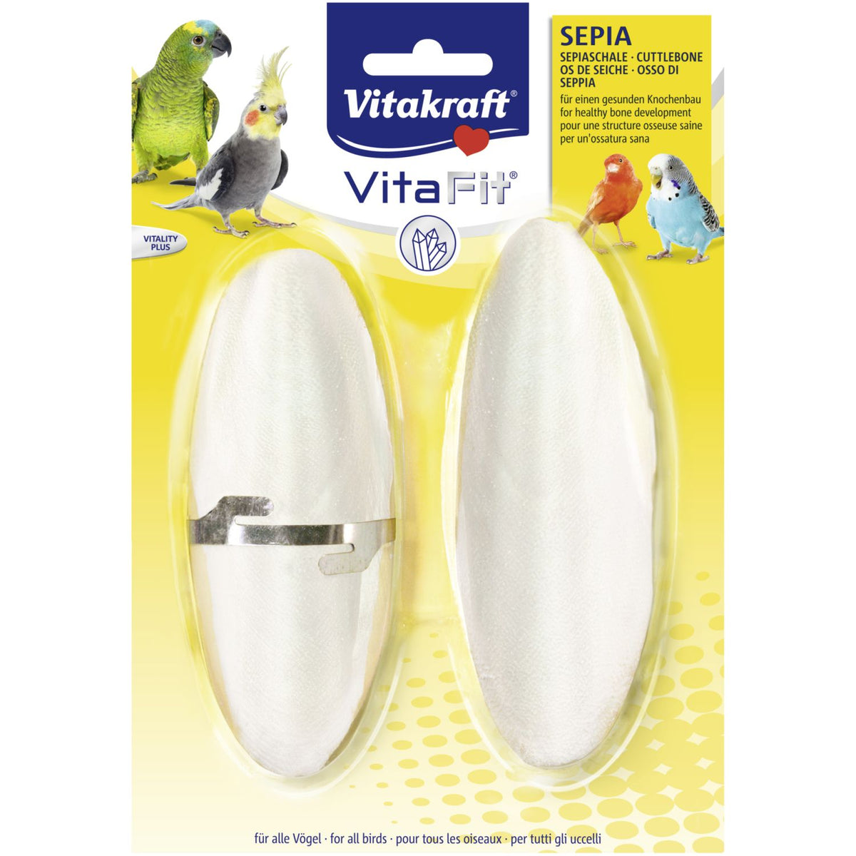 VITAKRAFT Sipina kost za ptice, prirodni izvor kalcijuma za brusenje kljuna, 26g
