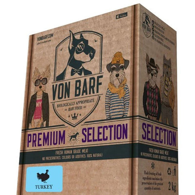 Von BARF Premium Selection, curetina, sirova zamrznuta hrana za pse, 8x250g