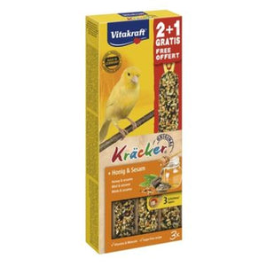 VITAKRAFT Krcker hrskavi štapići za kanarince, med i susam, 80g 2+1 gratis