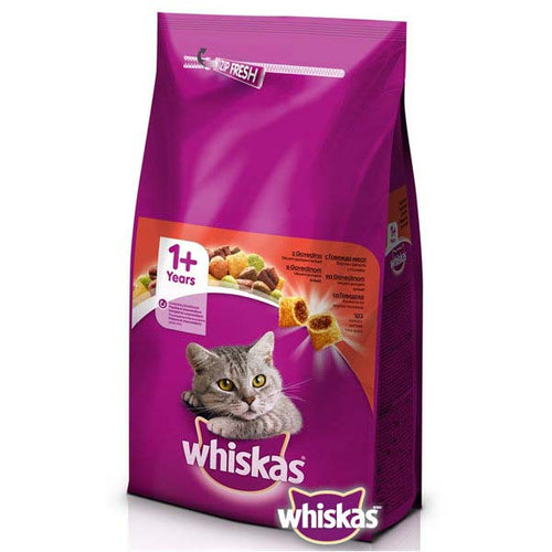 WHISKAS Briketi za macke Govedina, 1+ godina