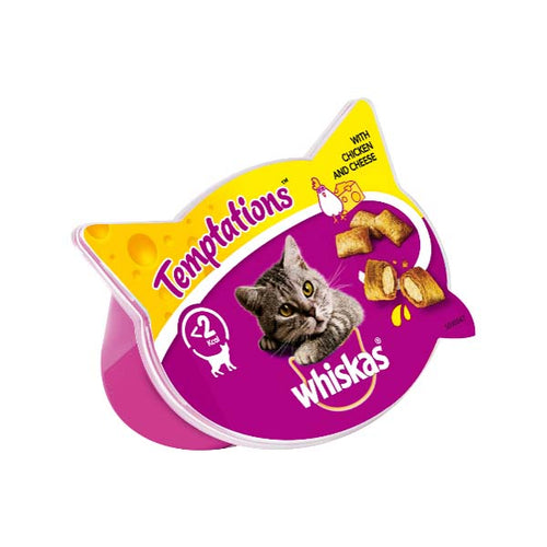 WHISKAS Poslastica za macke Temptations, Piletina i Sir, 60g