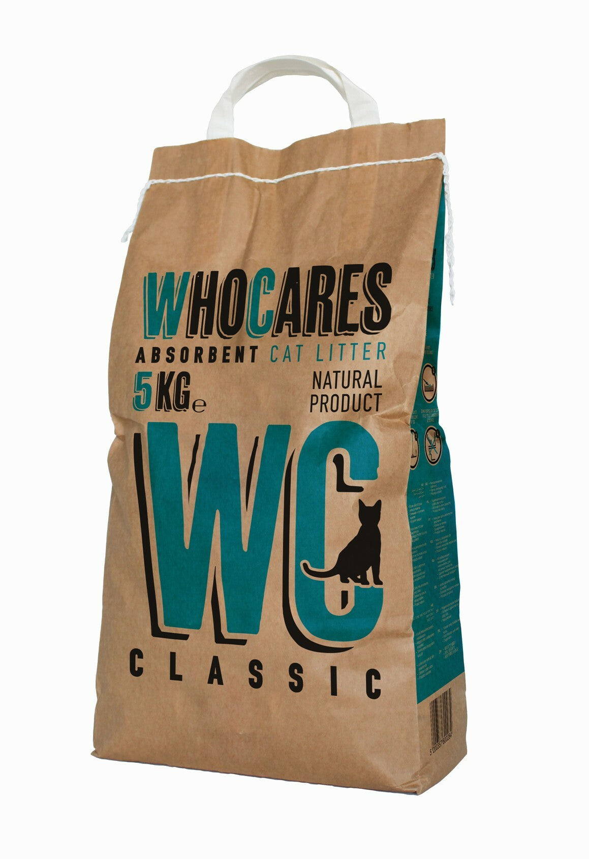 WHO CARES Classic Natural upijajuci mineralni posip za macke, bez mirisa, 5kg
