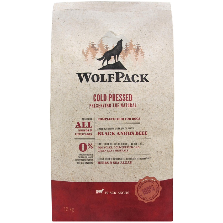 WOLFPACK Black Angus govedina, hladno presovana hrana za pse