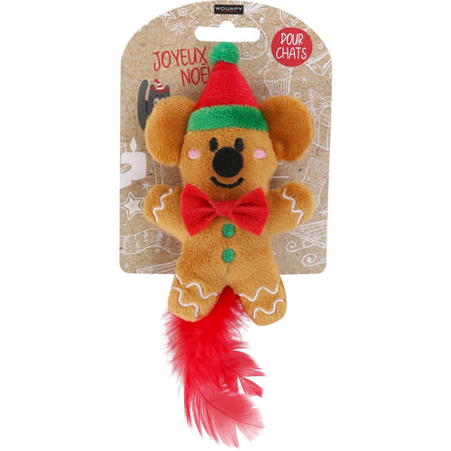 WOUAPY Igracka za macke Meda sa perom, 16x7,5x4cm